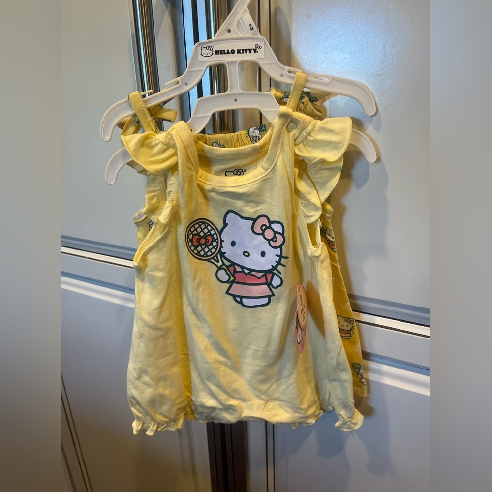 Hello Kitty Pickleball/Tennis Yellow Onesie Set
